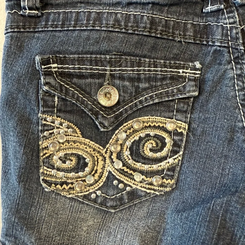 Angels Women's Dark Blue Denim Shorts - Picture 4 of 5